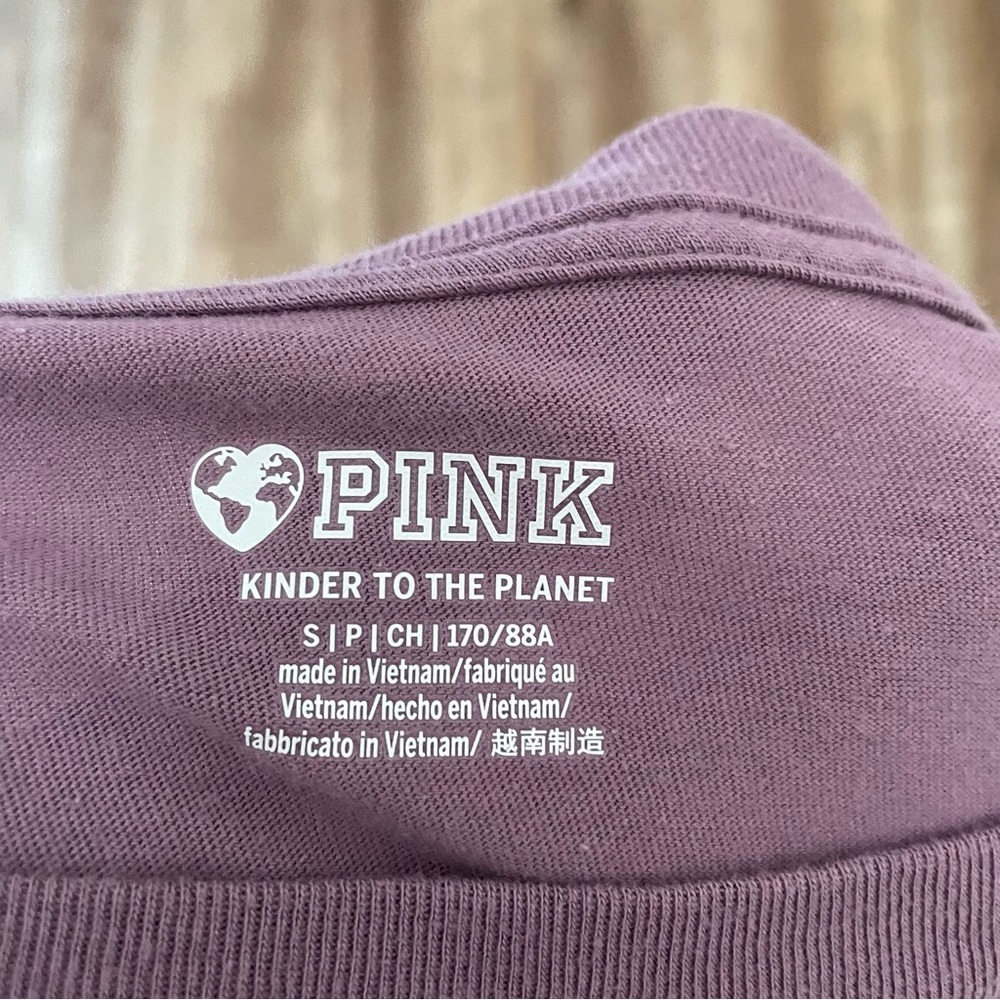 PINK Victoria's Secret Mauve Long-Sleeve Pullover Top - Picture 7 of 8